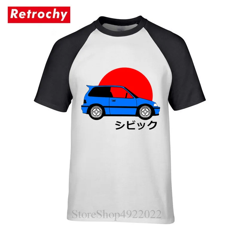 Японский стиль JDM Civic EF Enthusiast футболка мужская мода GTR Booty тройники
