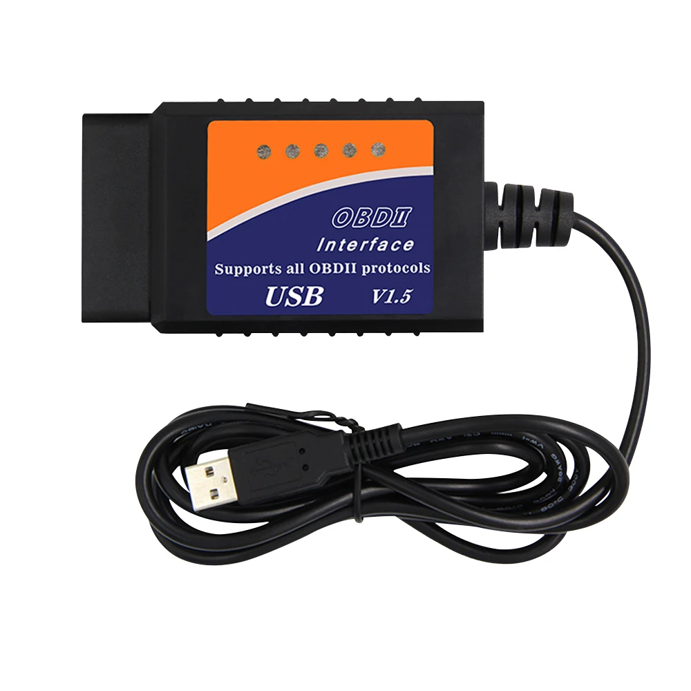 OBD2 сканер elm327 v1.5 USB PIC18F25K80 Автоматическая Диагностика сканер Код считыватель ELM 327 USB V1.5 для FORScan