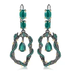 Женские серьги-подвески ручной работы, из серебра 925 пробы