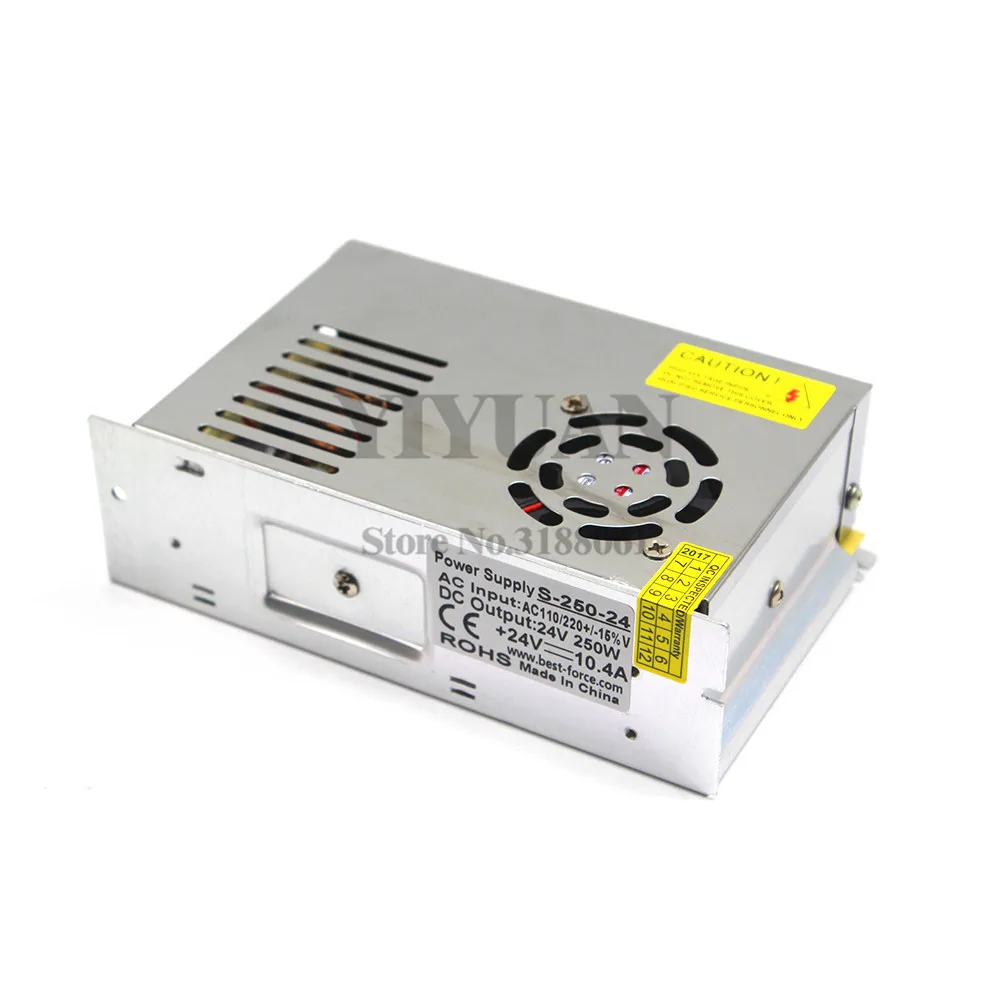 250 Вт 10.4A 24 в импульсный источник питания 110 В 220 трансформатор AC DC24V SMPS для