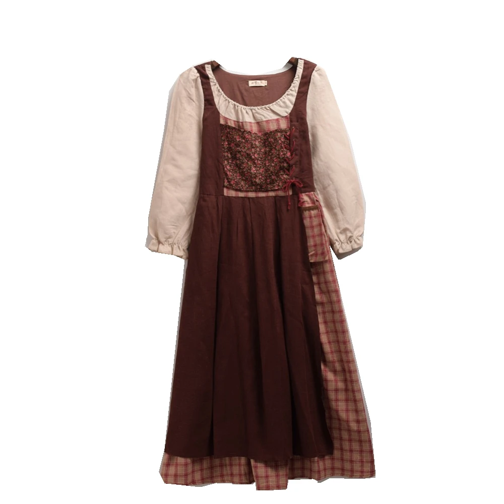 

Women French Style Vintage Prairie Dress