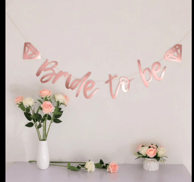 Розовое золото буквы "Bride to be" Фольга шар Свадебные украшения Baby Shower Святого Валентина вечерние невесты Алфавит Balaos Декор поставки - Цвет: 1pcs