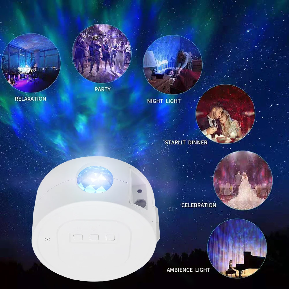 Цветной звездное небо светильник для проектора Звездное Луна Небо светодиодный