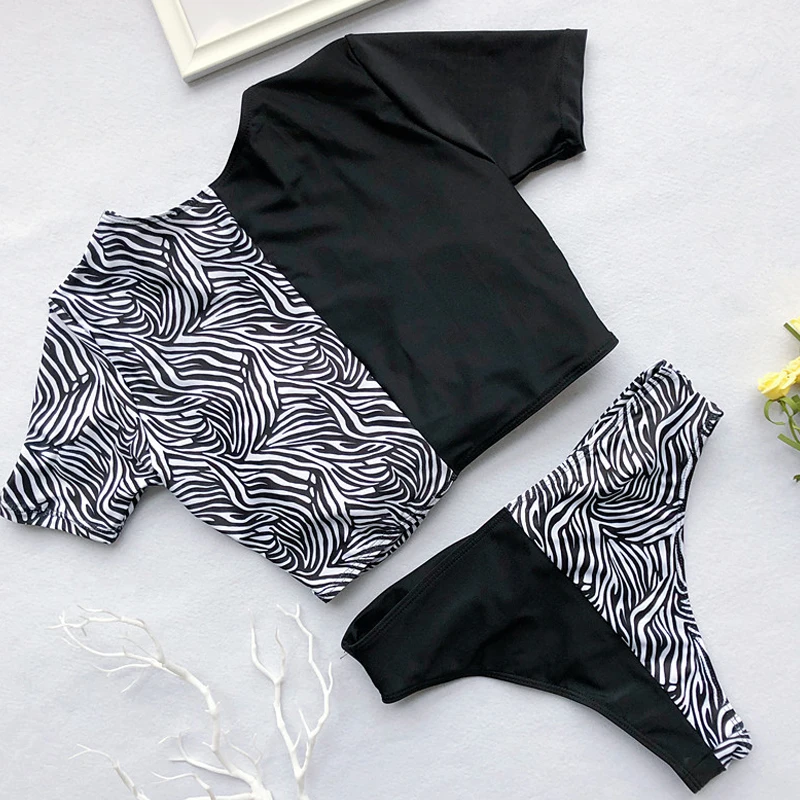 Женский купальник Леопардовый в стиле пэчворк женские купальники из двух