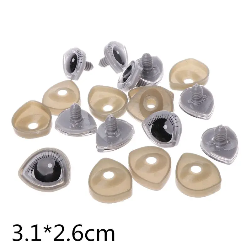 

900C 10 Sets Funny Cartoon Triangle Plastic Eyes for teddy bear Dolls Toy Animal Dolls Accessories