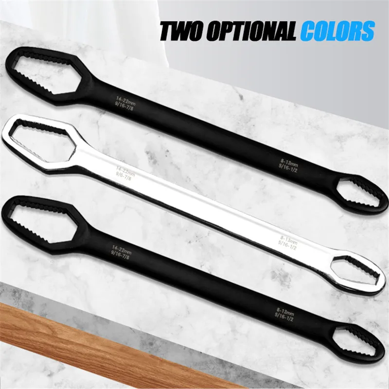 

Гаечный ключ, универсальный с храповым механизмом, 8-22 мм, с двумя головками