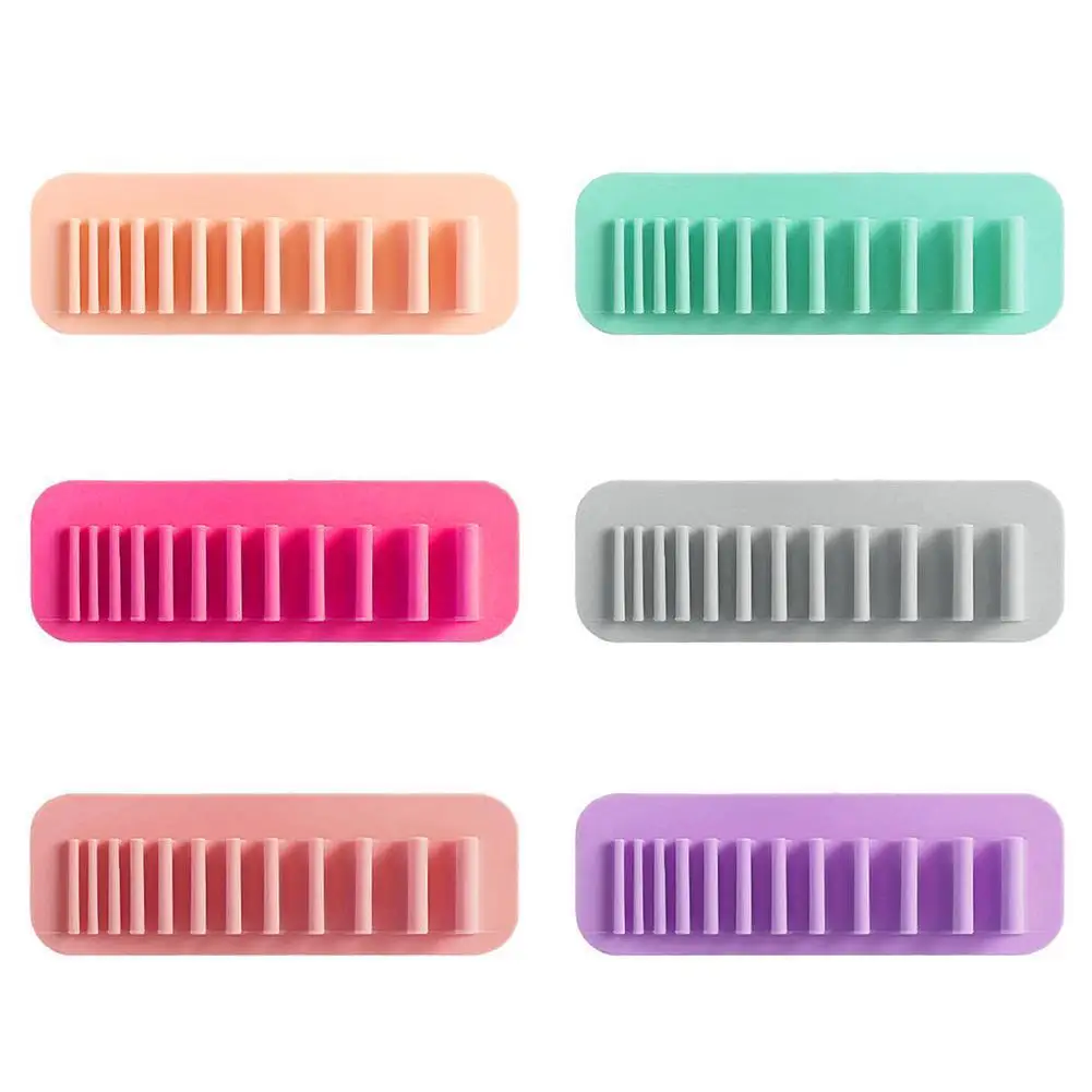 Силиконовые ногтей кисти для макияжа Организатор полка-витрина косметики