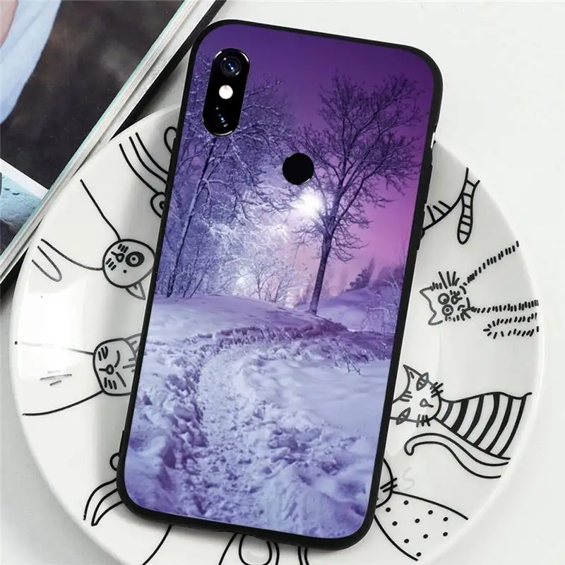 

Snow snowflake winter Phone Case For Xiaomi Redmi note 7 8 9 t k30 max3 9 s 10 pro lite