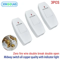3pcs bedside lights lamp switch ac 110 250v 10a inline onoff buttons table desk lamp cord cable switch with led indicator light
