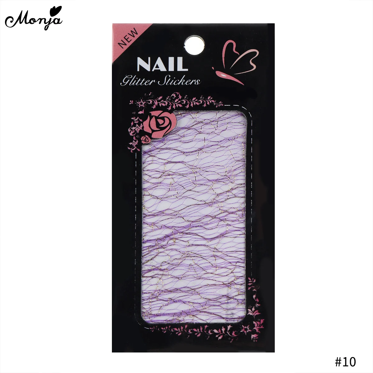 Monja Nail Art многоцветная наклейка сетка блестящая линия шелковые фольги полосы линии передачи наклейки для маникюра аксессуары украшения