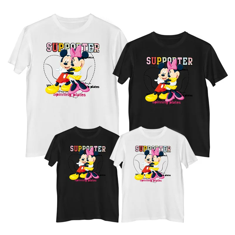Футболка с Микки Маусом и Минни из 100% хлопка для девочек | Мать ребенок