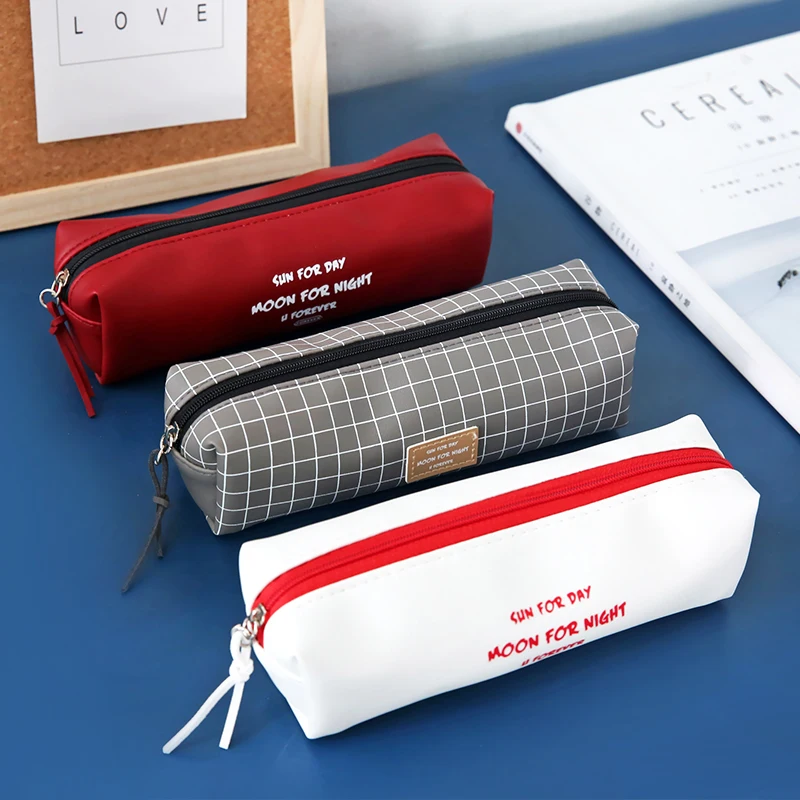 Квадратный чехол для карандашей большой емкости на молнии сумка хранения 1