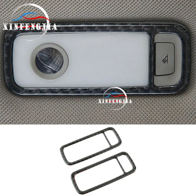 

For Audi Q5 2009-2017 2pcs Carbon Fiber Rear Reading Light Lamp Frame Cover Trim