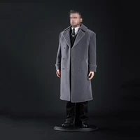 16 scale male overcoat suit big ben wayne funeral gray cloak suit 2 0 model for 12 inch action figure toy diy