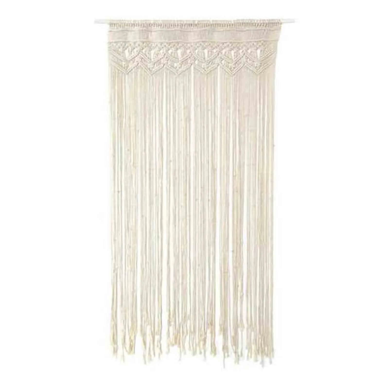 

Hand-woven Bohemian Tapestry Wedding Celebration Background Wall Decoration Hanging Curtain White Braided Curtain Ornaments#W