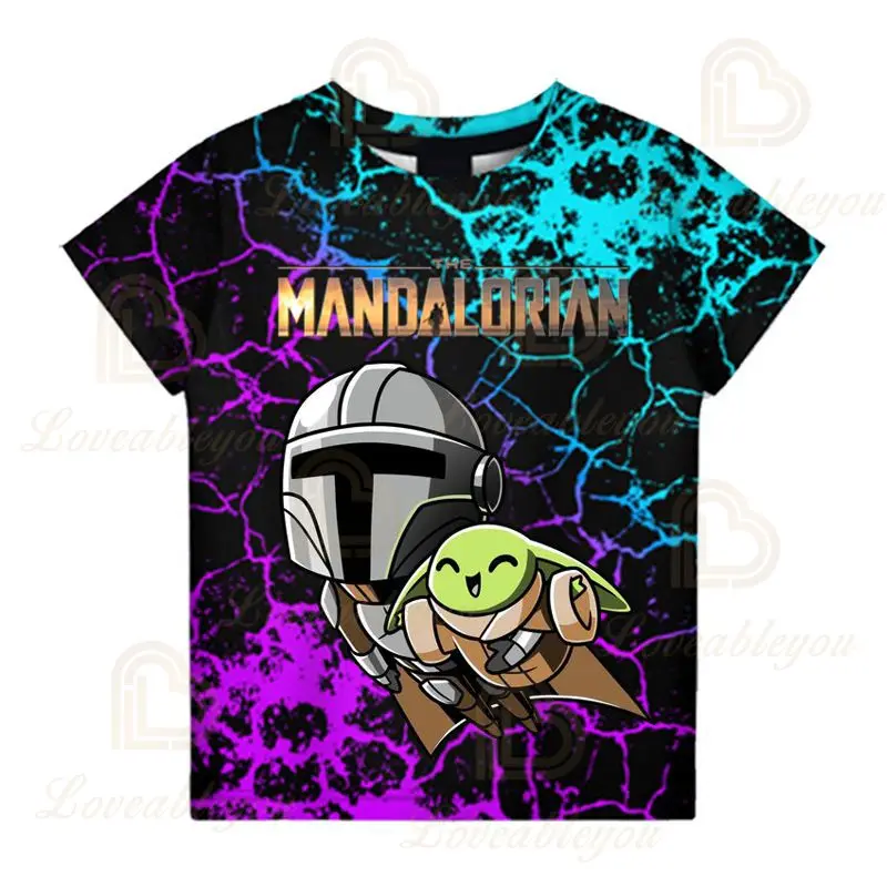 Футболки с изображением малыша Йоды из мультфильма мандалор | Мужская одежда
