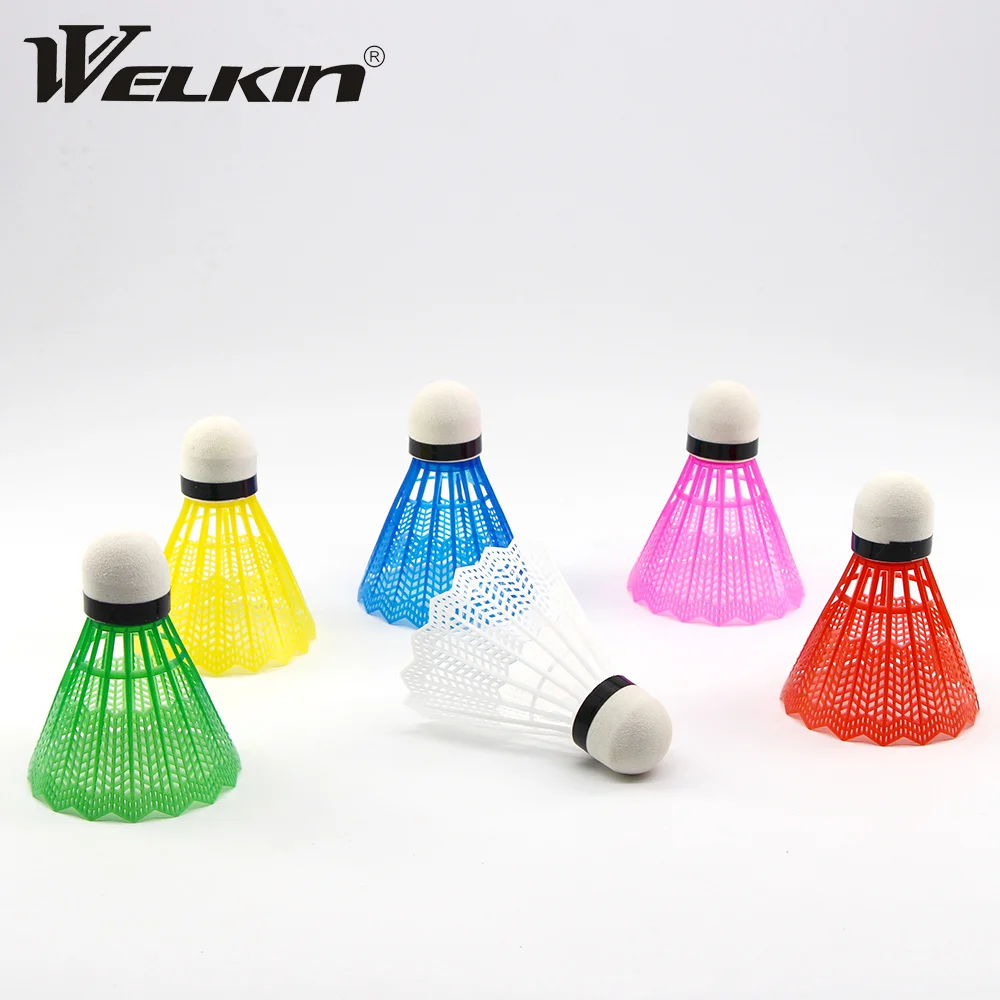 

WELKIN 1pcs Colorful Badminton Balls Portable Shuttlecocks Products Sports Training Train Outdoor Supplies Reusable Beginners