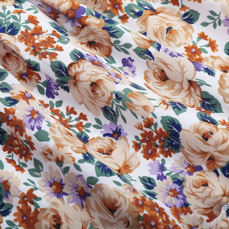 

Fashion Chiffon Print Dress Women Casual Flare Sleeve Ruffles High Waist Floral Bandage Dress For Women 2020 New New