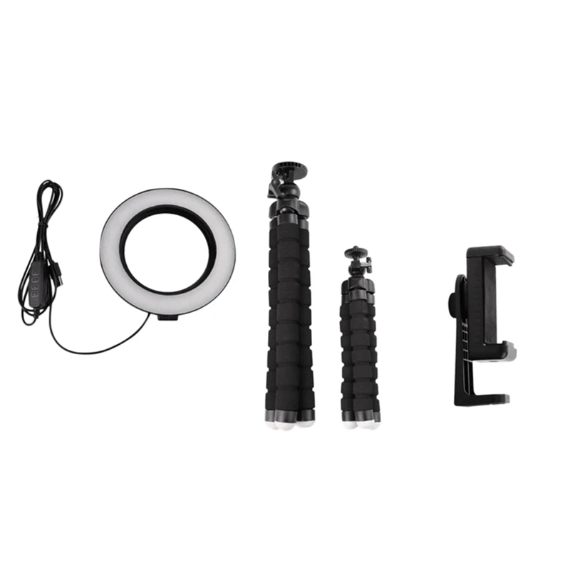 Светодиодный кольцевой светильник с осьминогом Портативный Гибкий штатив