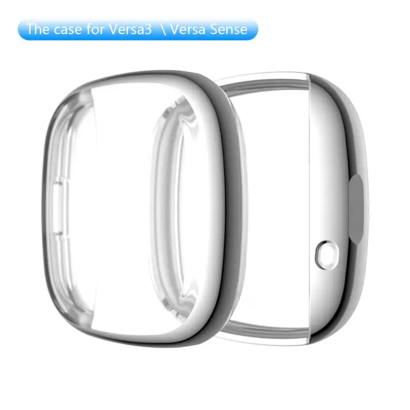 

Suitable For Fitbit Versa3 /sense Watch All-inclusive Electroplating Protective Shell Shockproof And Anti-fall Protective Cover