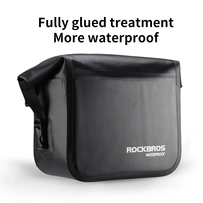 

ROCKBROS Bike Handlebar Bag Waterproof Bicycle Front Bag Road Bike Basket Cycling Shoulder Pannier MTB Accessories Scooter Bags