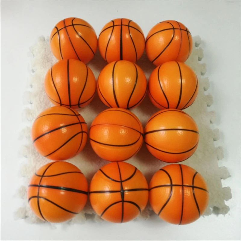 basketball 12 шт. 6,3 см Антистресс мяч рельеф футбол, баскетбол, бейсбол, теннис мягкие поролоновые резиновые игрушки для Chrildren - Цвет: basketball