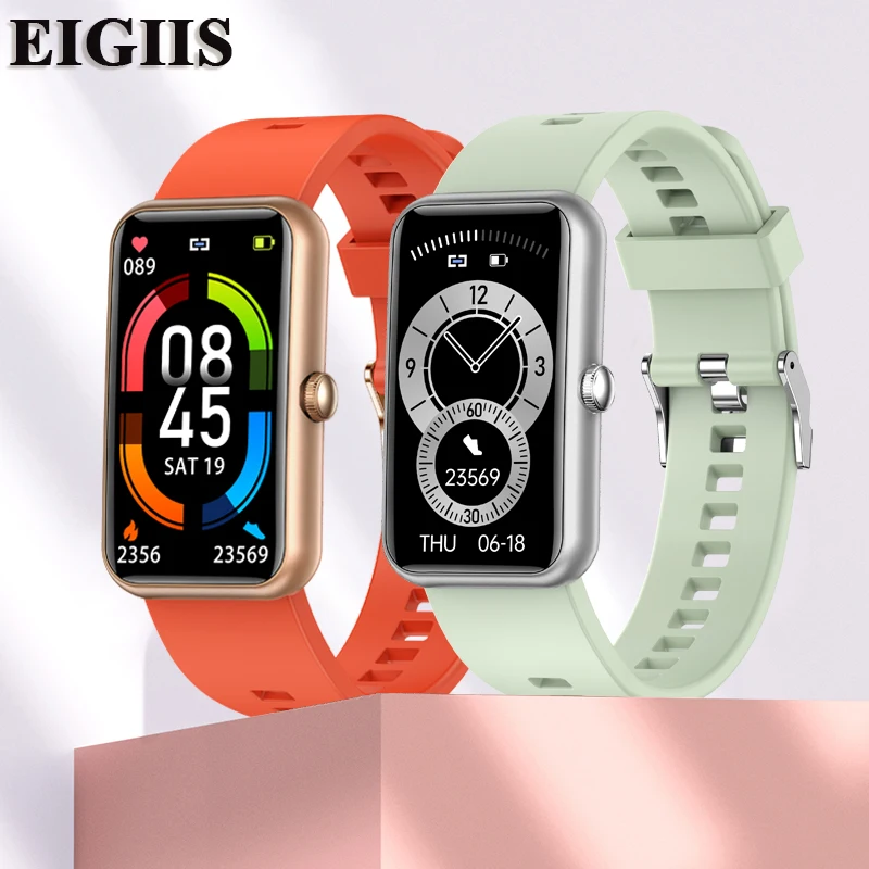 

EIGIIS Fashion Women Smart Watch For Huawei Phone Smart Bracelet Heart Rate Men Blood Oxygen Heart Rate Waterproof SmartWatch