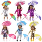 Кукольный Зонт аксессуары радужные цвета мини зонтик подходит 18 дюймов американская кукла 43 см кукла для новорожденных игрушка для девочек на день рождения