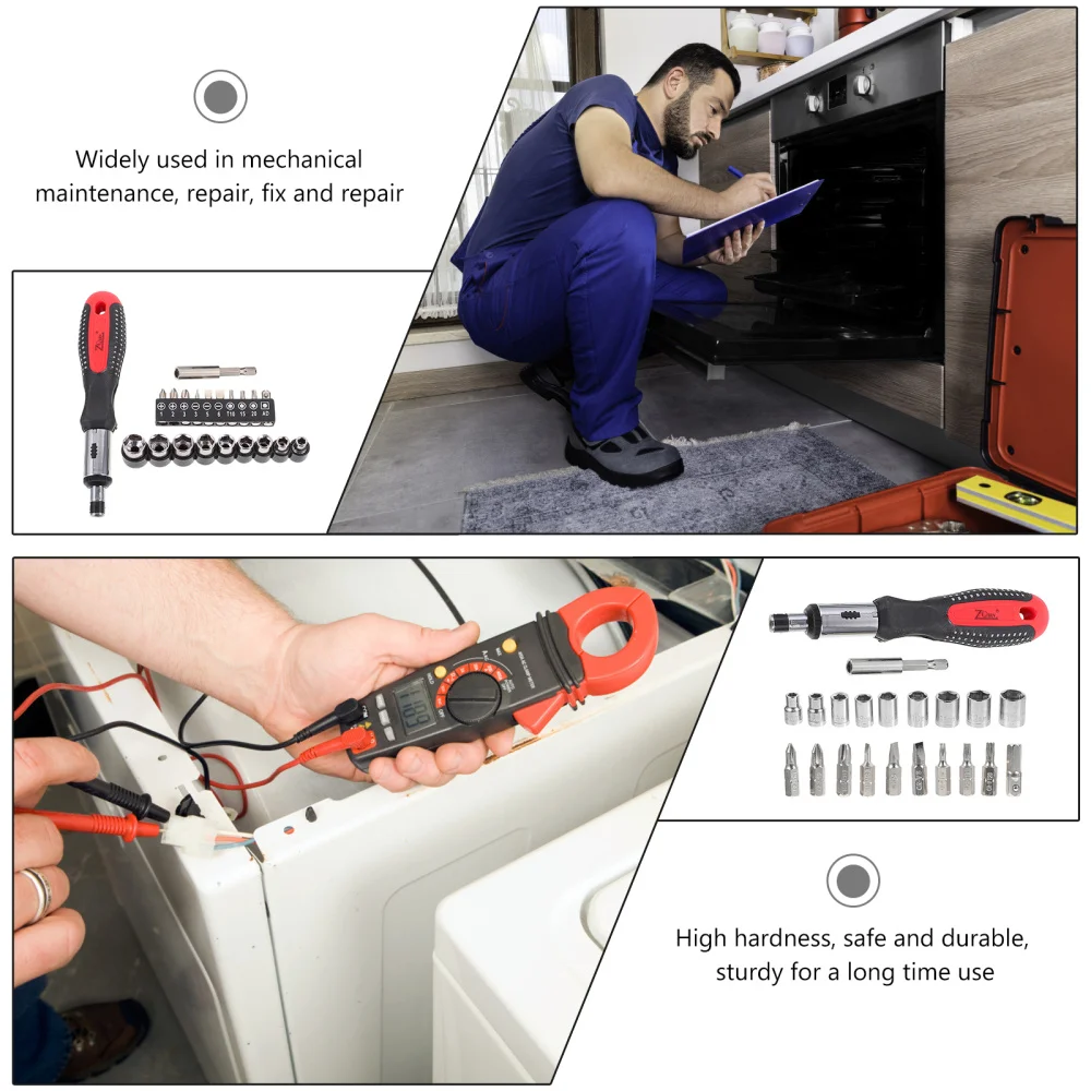 

1 Set Magnetic Ratchet Screwdriver Set Bit Holder Multi-functional Screwdriver