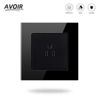 avoir america and japan 15a wall socket power outlet enchufe glass panel electrical plug outlet power socket electrical us