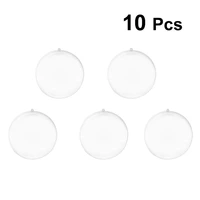 10pcs plastic transparent christmas tree pendant ornaments xmas hanging decoration bauble candy confetti gift box holder party