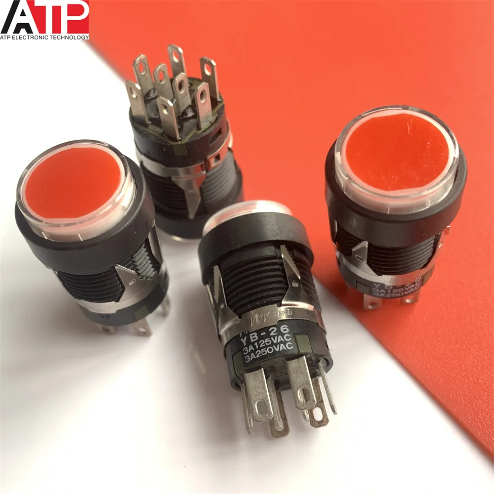 

1PCS YB-26 import 8 foot lock button, circular light button switch genuine welcome to consult and order.