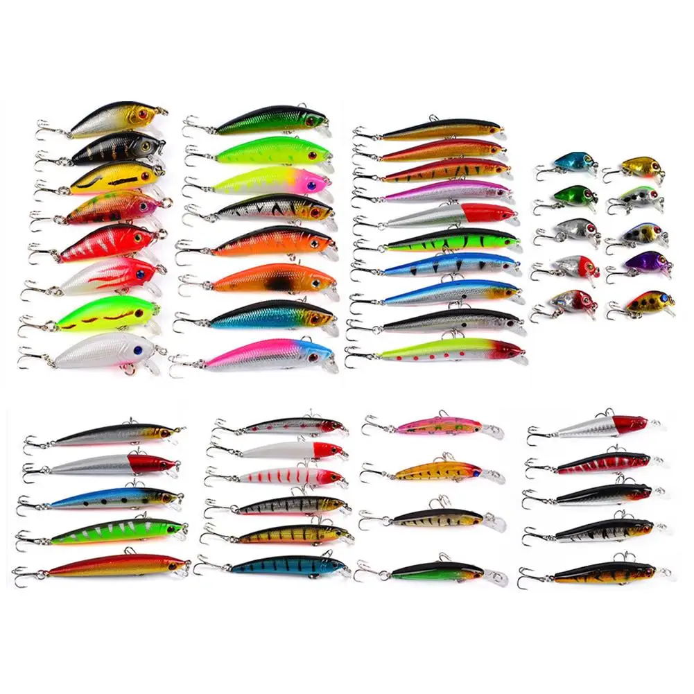 

Mixed Almighty Fishing Lures Set Minnow Hard Bait Wobbler Crank Baits Swimbait Set Fishing Tackle 56Pcs Outdoor Sea Fishing Kits