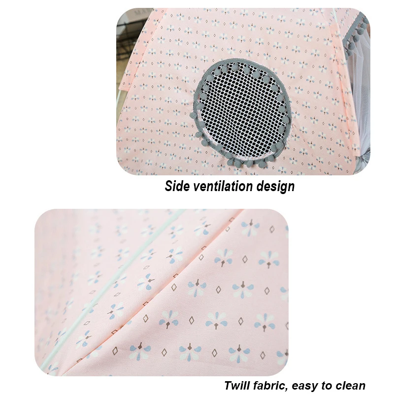 Переносная палатка для домашних животных дышащий домик с принтом сетка кошек и