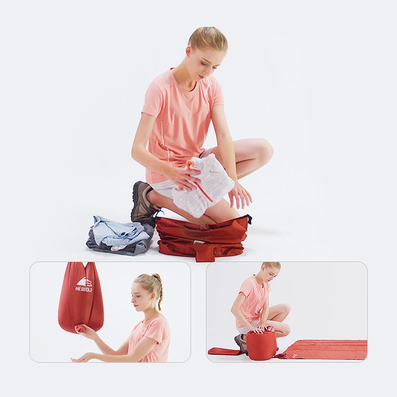 

Hewolf Outdoor Inflatable Cushion Moistureproof Outdoor Hiking Tent Camping Mats Double Inflatable Bed Mattress