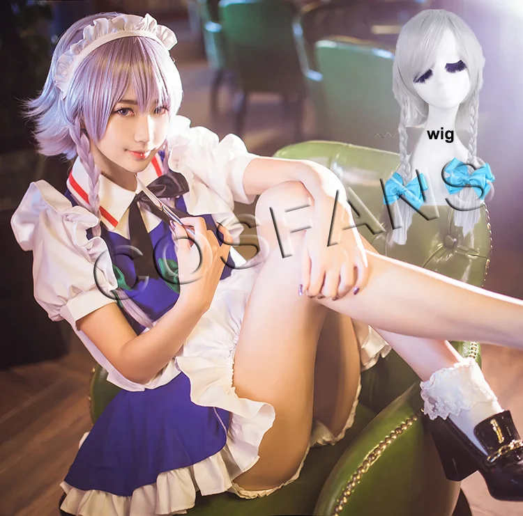 Новый костюм для косплея из аниме Проект TouHou Izayoi Sakuya фартук платье горничной