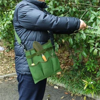 gardening storage shoulder bag garden tool bag with 3 external pockets interior pocket garden tool kit holder bag