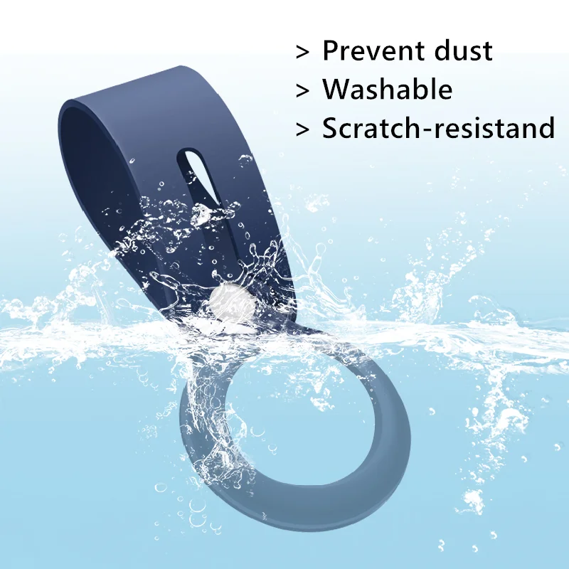 

For Airtag case Silicone Liquid Soft shell Protective Sleeve Hangable Keychain Anti-Lost Device Locator Tracker Case For Airtag