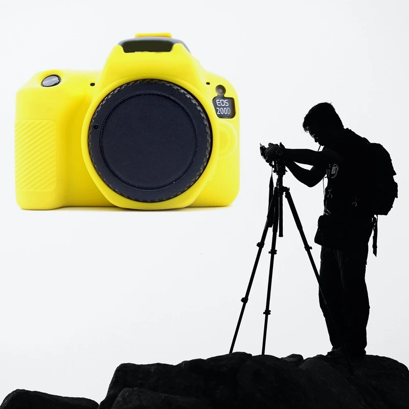 Suitable For Canon EOS 200DII 200D SLR Camera Silicone Case Protective Cover | Электроника