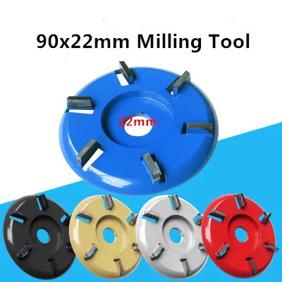 

90x22mm 3/4/5/6 Teeth Angle Grinder Wood Carving Disc Milling Cutter 22mm Aperture Tea Tray Woodworking Tool