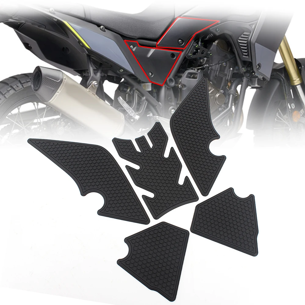 

Мотоциклетные резиновые черные Нескользящие боковые наклейки на топливный бак, наклейки, накладка, протектор для YAMAHA Tenere 700 T700 XTZ 700 '19-'21