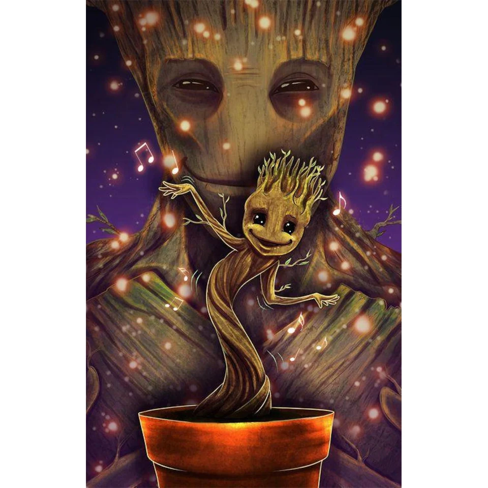 

5D DIY Diamond Painting Guardians Galaxy 3D Cross stitch Full Square Diamond Embroidery Mosaic Cartoon rhinestone Pictures Decor