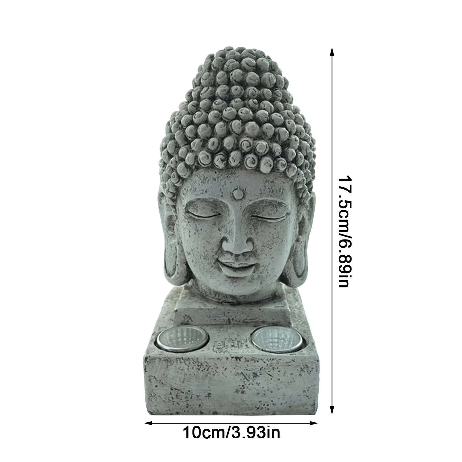 

Resin Buddha Statue Figurines Chinese Buddha Statue Garden Large Resin Buddha Head Statue Solar Crafts Decorative Furnishing