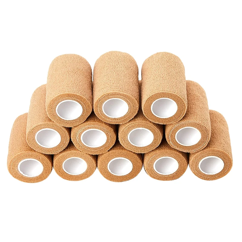 

Cohesive Bandage Self Adherent Wrap 3Inch x 5 Yards for Stretch Athletic Ankle Sprains Swelling Sports Human and Animals