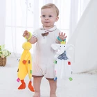 Плюшевая игрушка-погремушка для новорожденных, мультяшное животное, медведь, успокаивающее полотенце, мягкие одеяла, успокаивающее полотенце, игрушка для сна