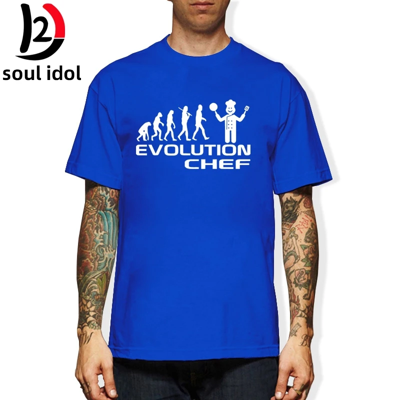 Забавные мужские футболки D2 Evolution Of A Chef COOK новинка хлопковая Футболка с круглым