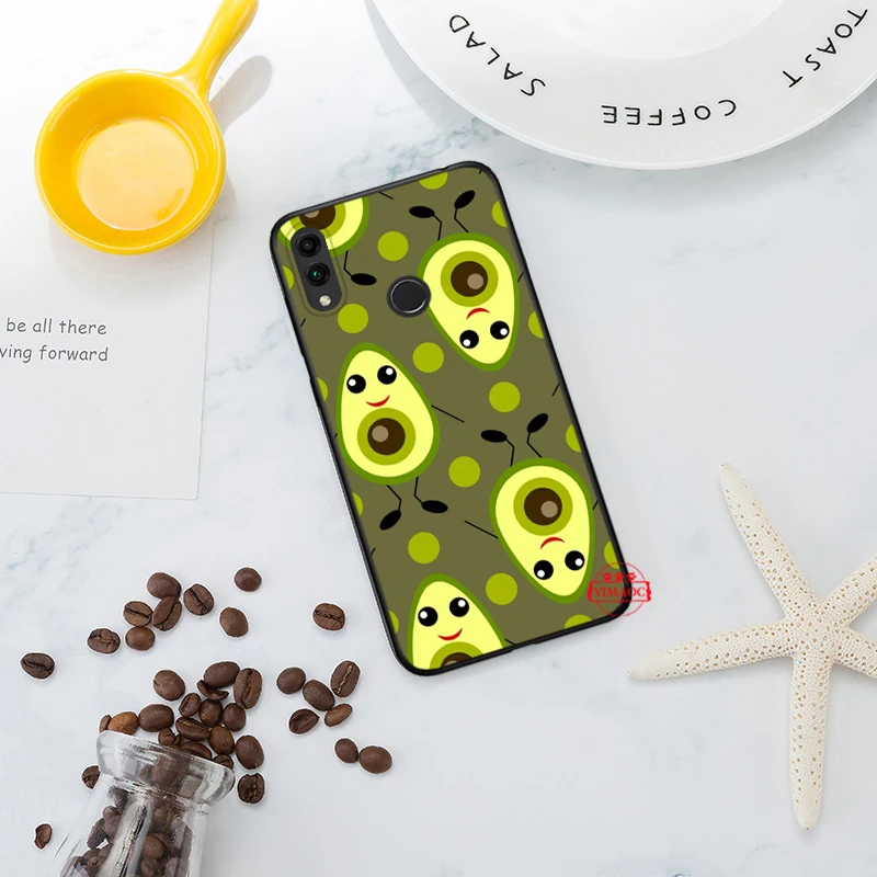 Милые авокадо силиконовая форма чехол для Huawei Honor 6a 7A Pro 7X8 Lite 8X 8C 9 Примечание 10 вид