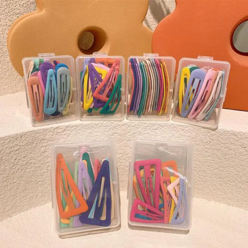 

12 13 18 30 Piece Geometric Type Hair Pins Hair Grips For Girls Baby Hair Accessories Kids Daily Hair Wear Children Gift