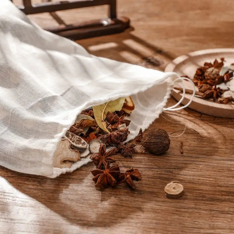 5 шт. хлопок муслин сумка кисет для Домашнего Пива вина пива сито сока овощей Кофе