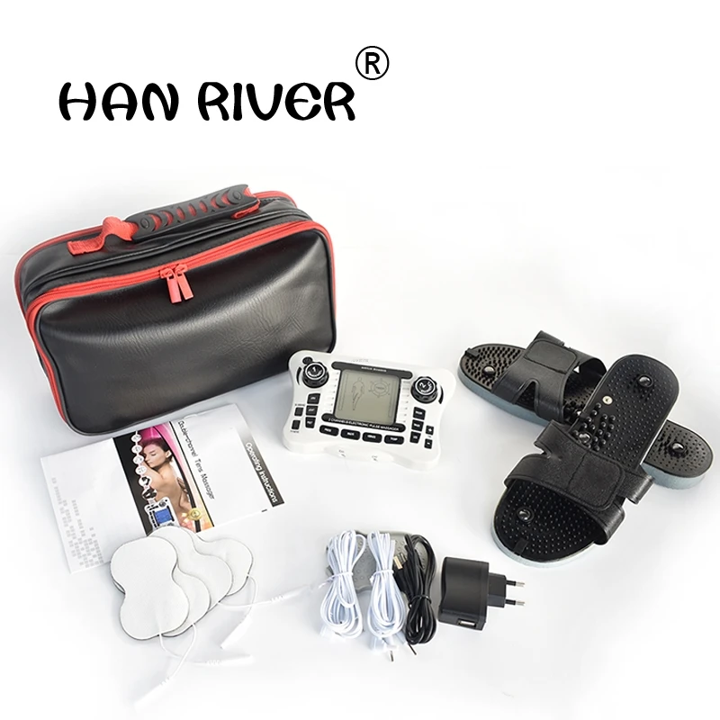 

Dual channel pain relief nerve muscle tens electro stimulator body therapy massager physiotherapy apparatus foot massage slipper